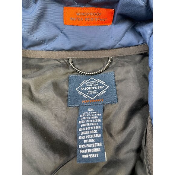St Johns Bay Men's Blue Waterproof, Windbreaker Jacket/Coat Size XXL SKU 5745 - Picture 4 of 6